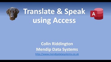 Translate & Speak Using Microsoft Access