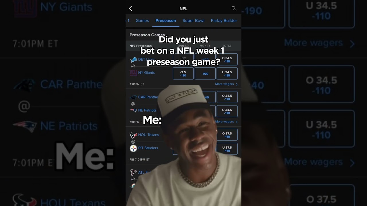 How can you resist betting on NFL preseason? 🏈 