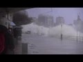 Gijón (Asturias). Mareona del temporal del 3 de Marzo 2014