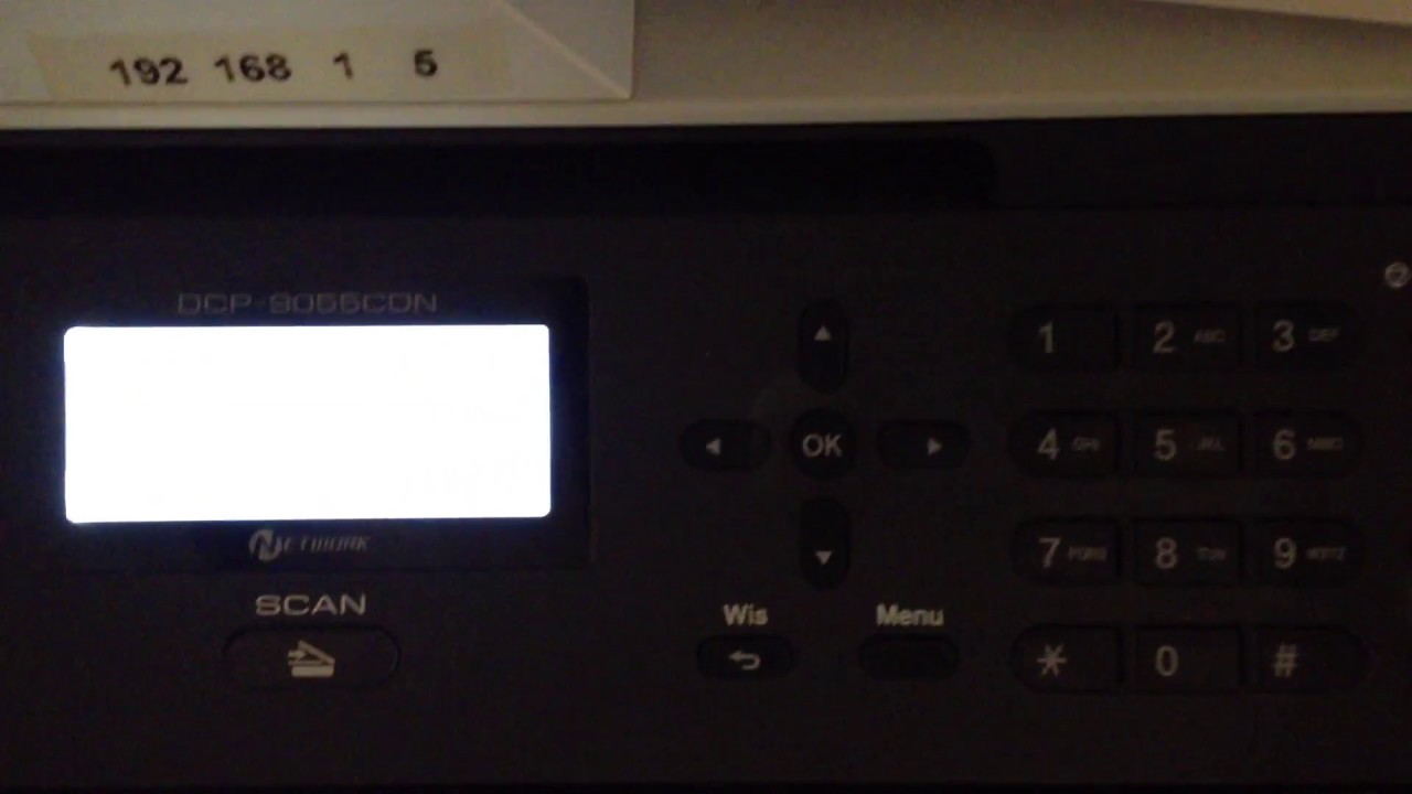 Brother DCP9055CDN How to get to resetmenu to reset Drum etc. YouTube