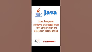 Java Program to remove character from first String which are present in second String #shorts