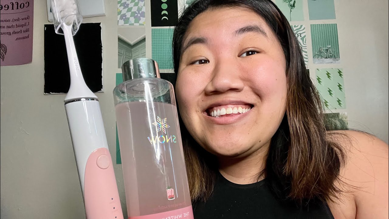 Huge snow teeth whitening review blue light toothbrush , toothpaste