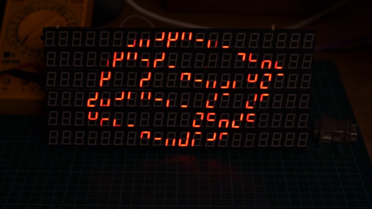 Old skool demo on a 7 segment display - YouTube
