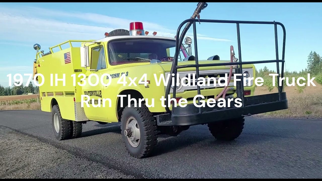 8500 Miles! 1970 International 1300 4x4 Wildland Brush Fire Truck