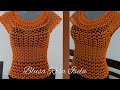 #Crochet Blusa Rosa Isela Todas Las Tallas