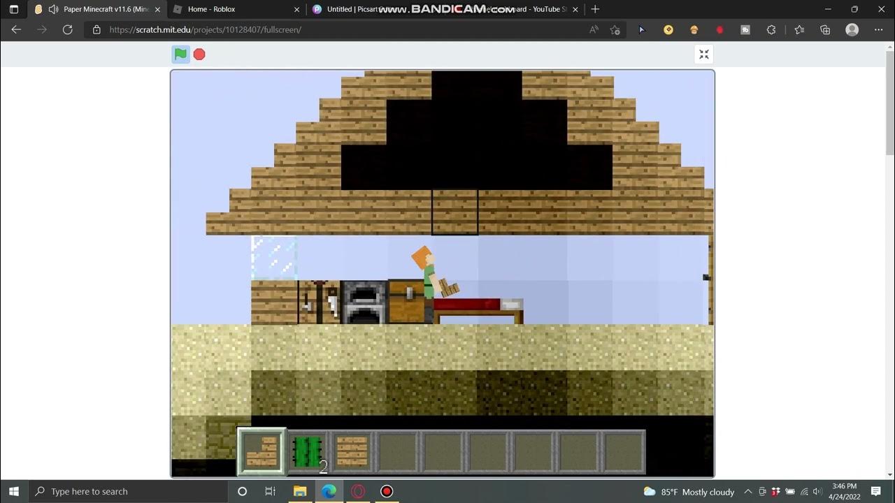 Paper minecraft v11 6 minecraft 2d part 3 creative mode youtube