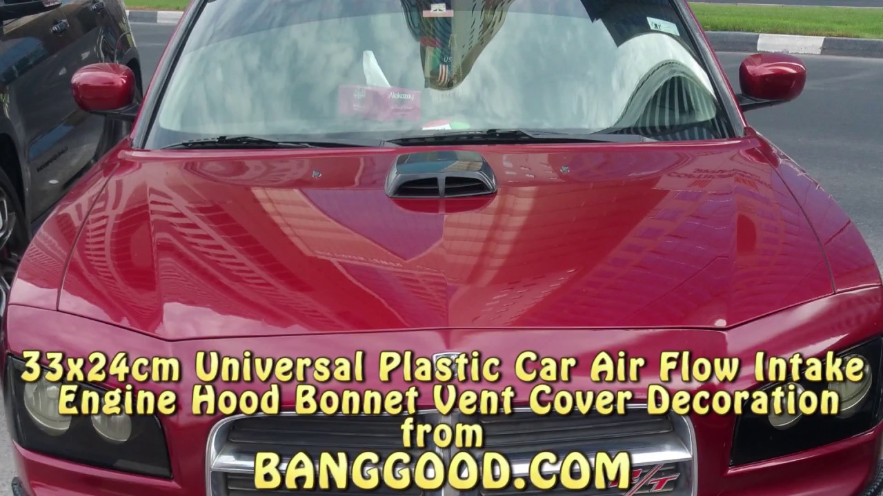 Qiilu Air Flow Vent Hood Silver 1 Pair Car Decorative Air Scoop Outlet Flow Intake Hood Vent Bonnet Universal DIY 