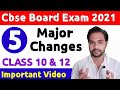 5 Major Changes in Cbse Board Exam 2021 For Class 10 & 12