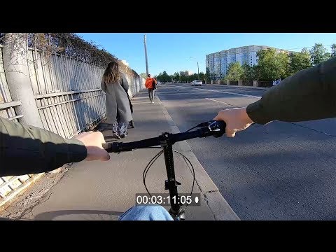 Складной велосипед VS машина? Что быстрее?