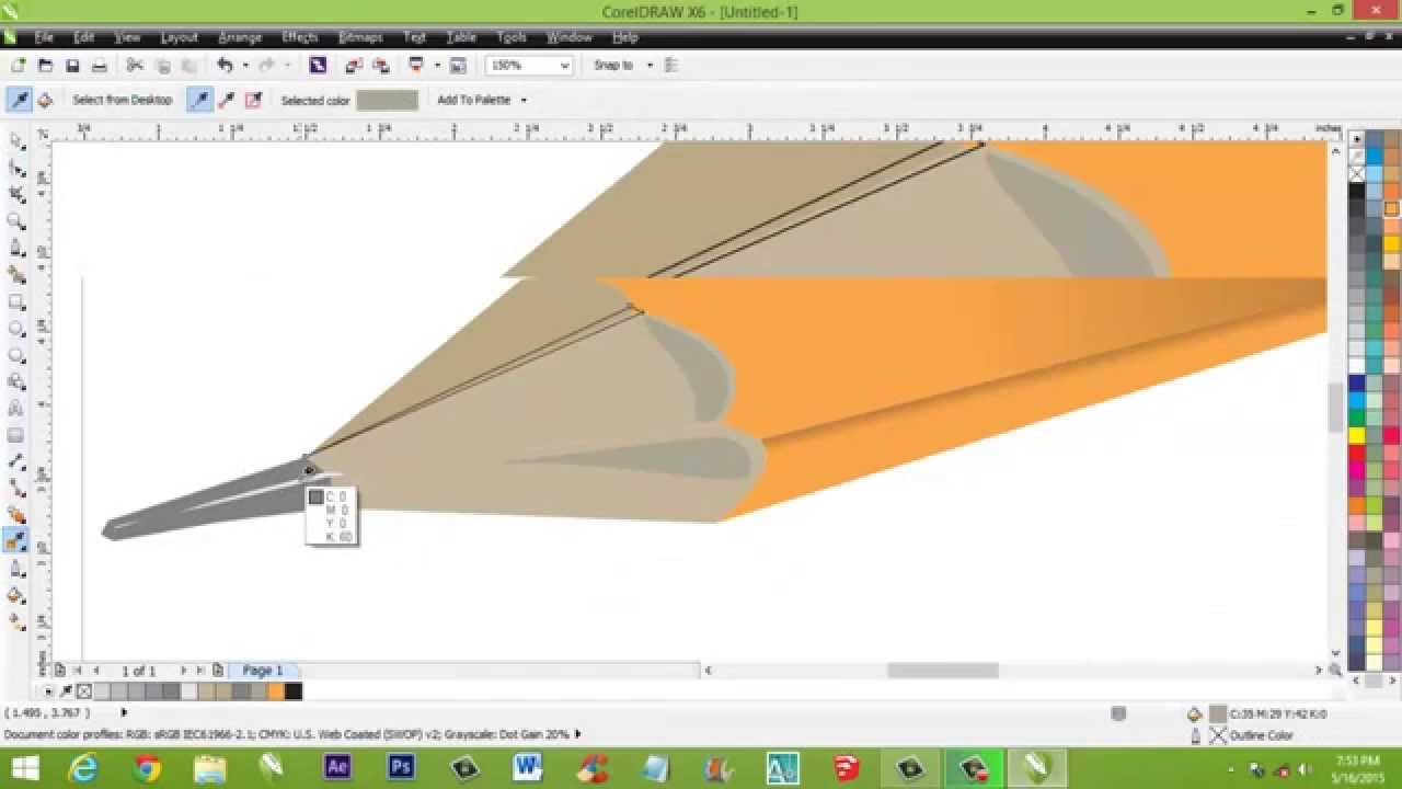 Tutorial Desain  Grafis Cara membuat vektor pensil di 