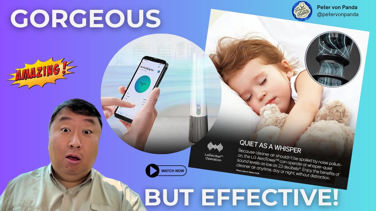 LG AeroTower HEPA Air Purified Is Sleek