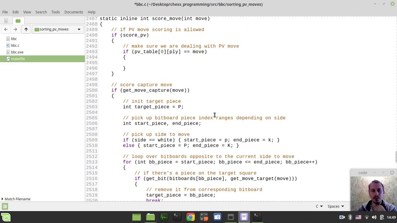Bitboard CHESS ENGINE in C: sorting PV moves + some BONUS TALK at the ...