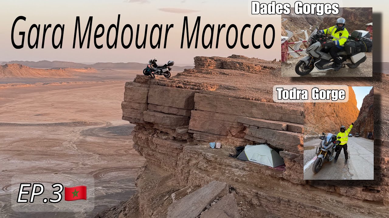 Marocco in moto: Gole di Dades, del Todra e wild camp a Gara Medouar EP3🇲🇦