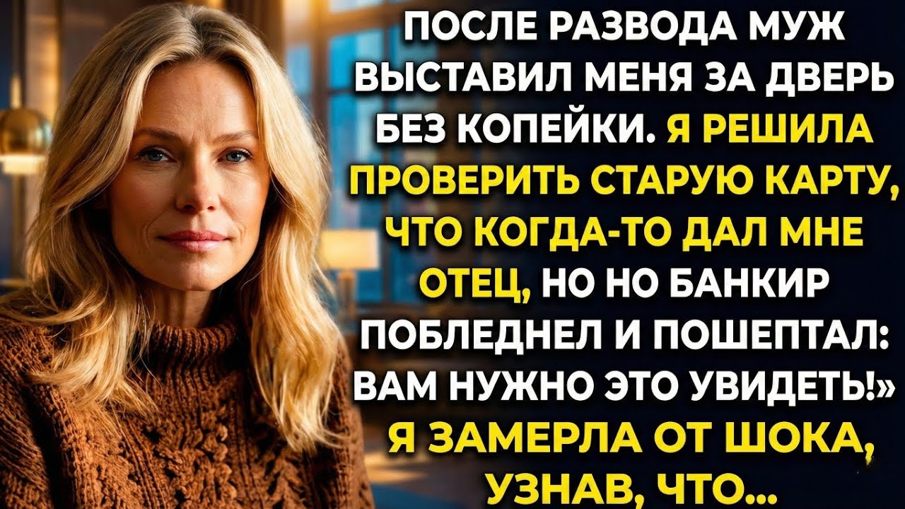 Муж выставил меня за дверь без копейки и я решила проверить карту отца. Придя в банк, я замерла...