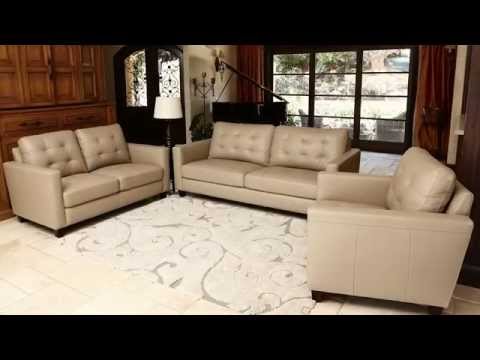 abbyson-living---beige-leather-sofa-set