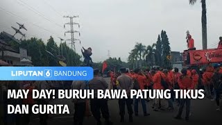 Memperingati Hari Buruh Nasional, Mahasiswa dan Buruh Blokade Jalan | Liputan 6 Bandung