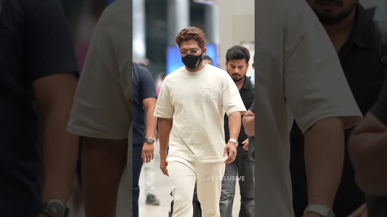 స్టైలిష్ లుక్ తో హైదరాబాద్ తిరిగొచ్చిన ఐకాన్ స్టార్ అల్లు అర్జున్ 😎🤍 | #AlluArjun | #Raaka | #Shorts