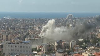 Barrage of strikes seen in Beirut after Israel vows to continue attacking Lebanon despite ceasefire