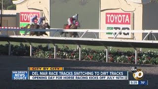 Del Mar race tracks switching to dirt tracks