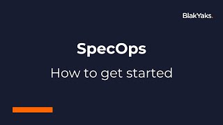 BlakYaks SpecOps Service - How to get started