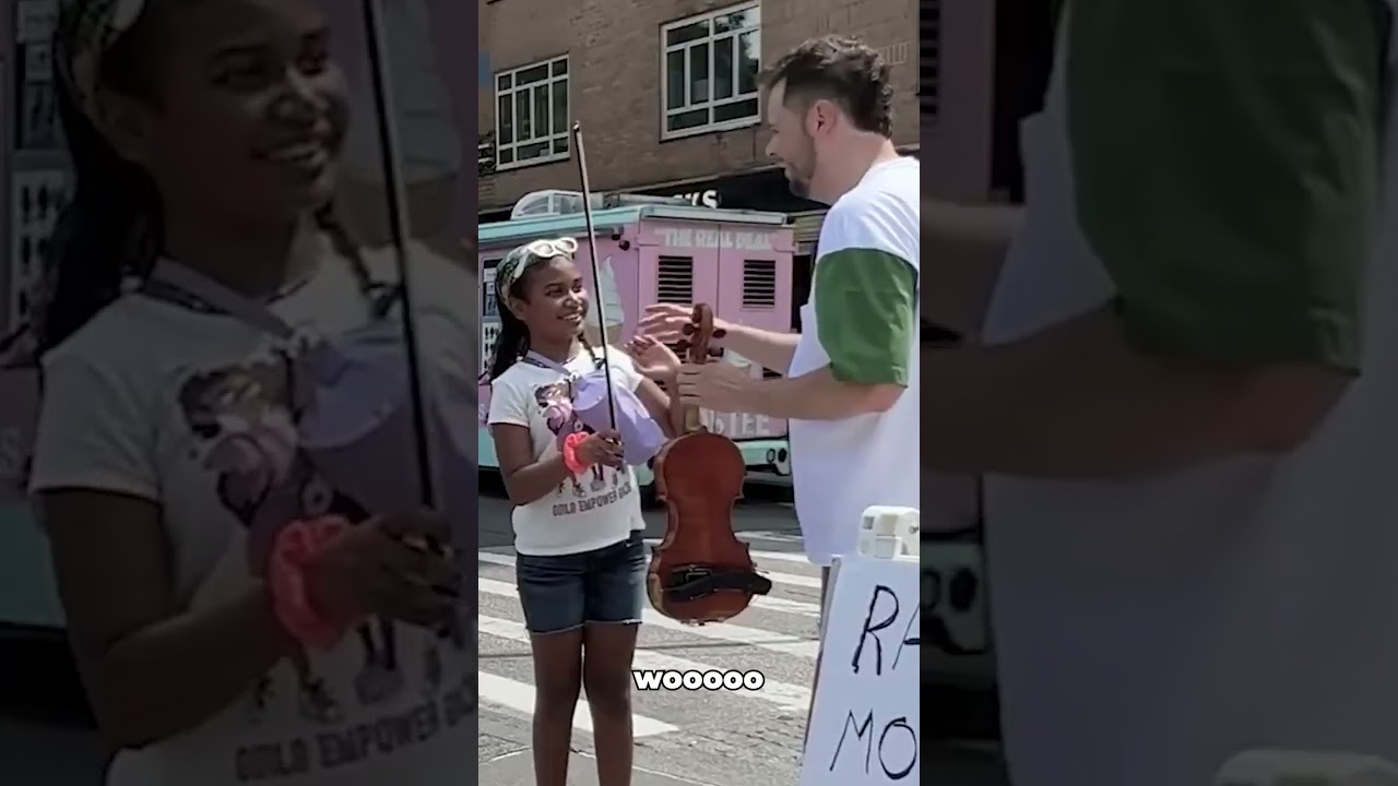 Pro Violinist Music Battles Little Girl