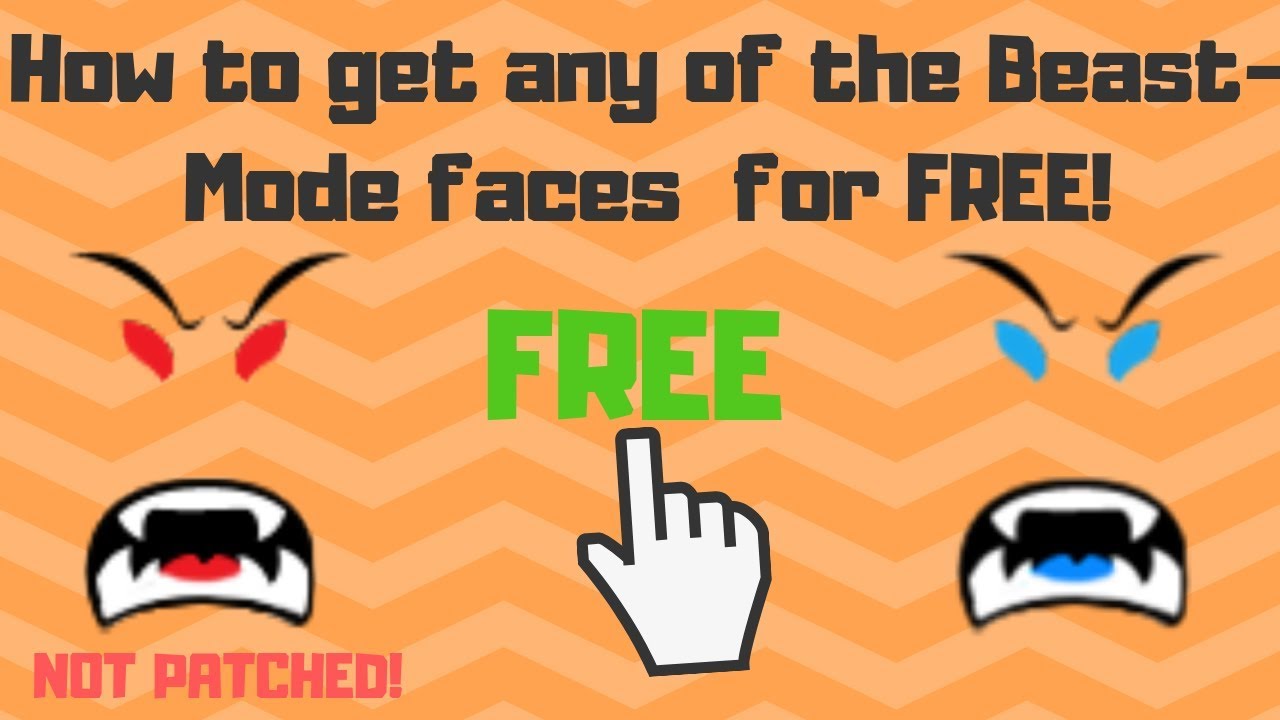 How To Get All The Beast Mode Faces For Free Roblox Not Patched Youtube - beast mode roblox face