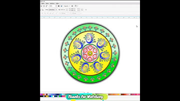 How To Draw Rangoli  #art #shorts #rangolidesigns  #coreldraw