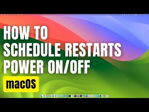 How To Schedule Restarts, Power ONOFF in macOS