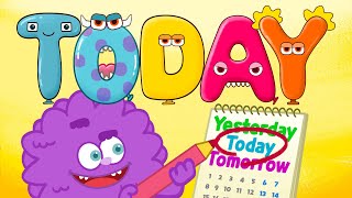 yesterday today tomorrow song - learn english with funny videos for kids