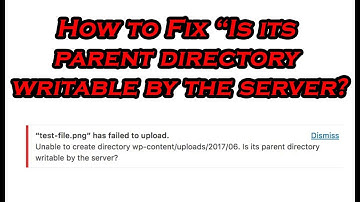 How to Fix the unable to create directory Is its parent directory writable by the server?