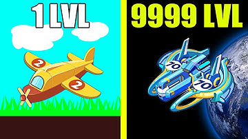 MAX LEVEL PLANE EVOLUTION! Merge Plane Max Level & Speed! (9999+ Plane Level)