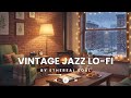 Vintage Jazz Lo-Fi ❄️ Snowy 1950s New York Café | Cozy Morning Music