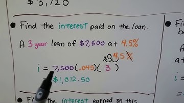 G.E.D. Math  13b, Solving simple interest problems