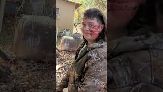 Deer Blood on Face!  #viral #shorts #deercampproductions