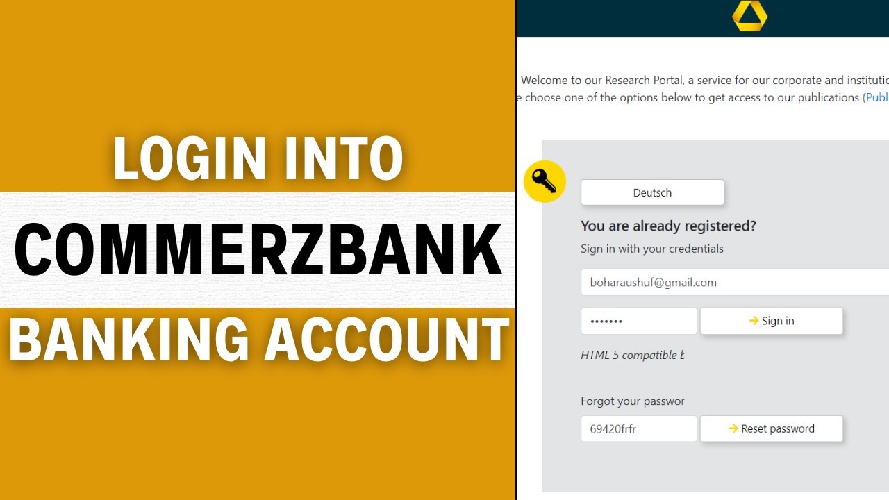 Commerzbank Online Banking Anmelden How To Login Commerzbank Online Banking Account 2024 | Commerz Bank