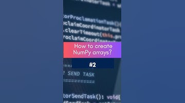 Python for Data Science Short : 2 How to Create NumPy Arrays in Python