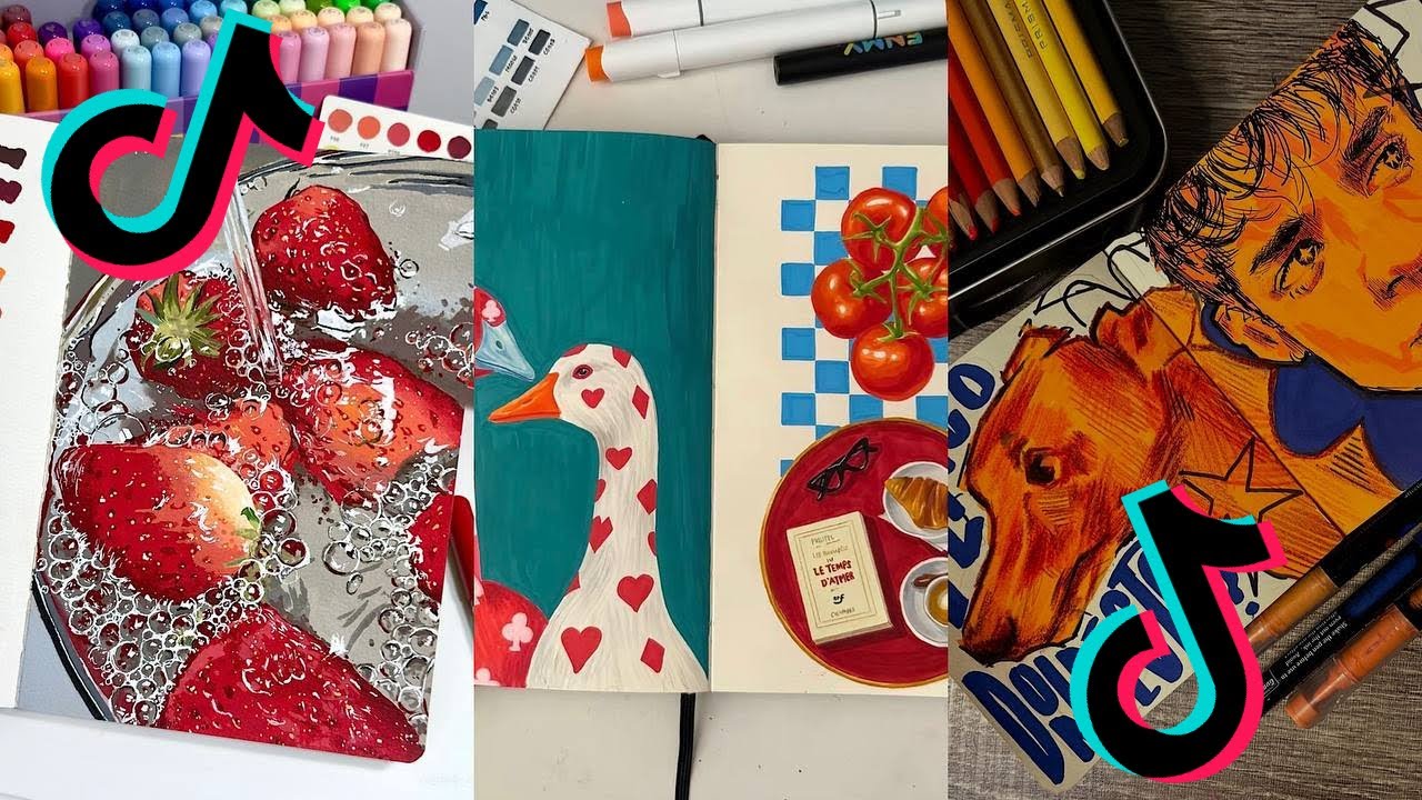 ART SKETCHBOOK 📖 TIKTOK compilation [NO OUTROS] | Read desc 