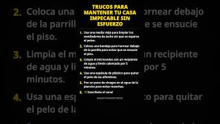 Trucos para mantener tu casa impecable sin esfuerzo #publicidad (Verifica los datos)