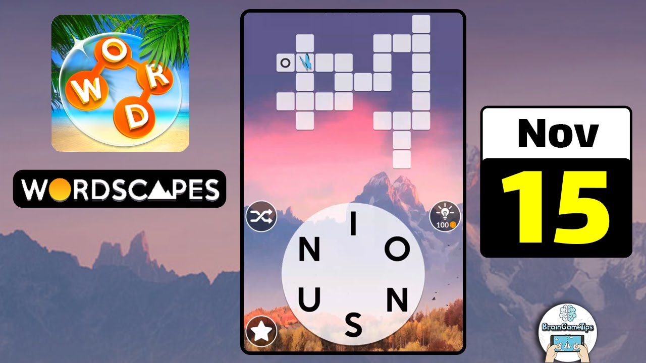 Wordscapes Daily Puzzle November 15 2022 Answer YouTube