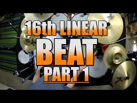 Drum Lessons - 16th Linear Beat - Part 1