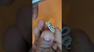 Silver ring making #nameplate silver ring #handmade work #shorts