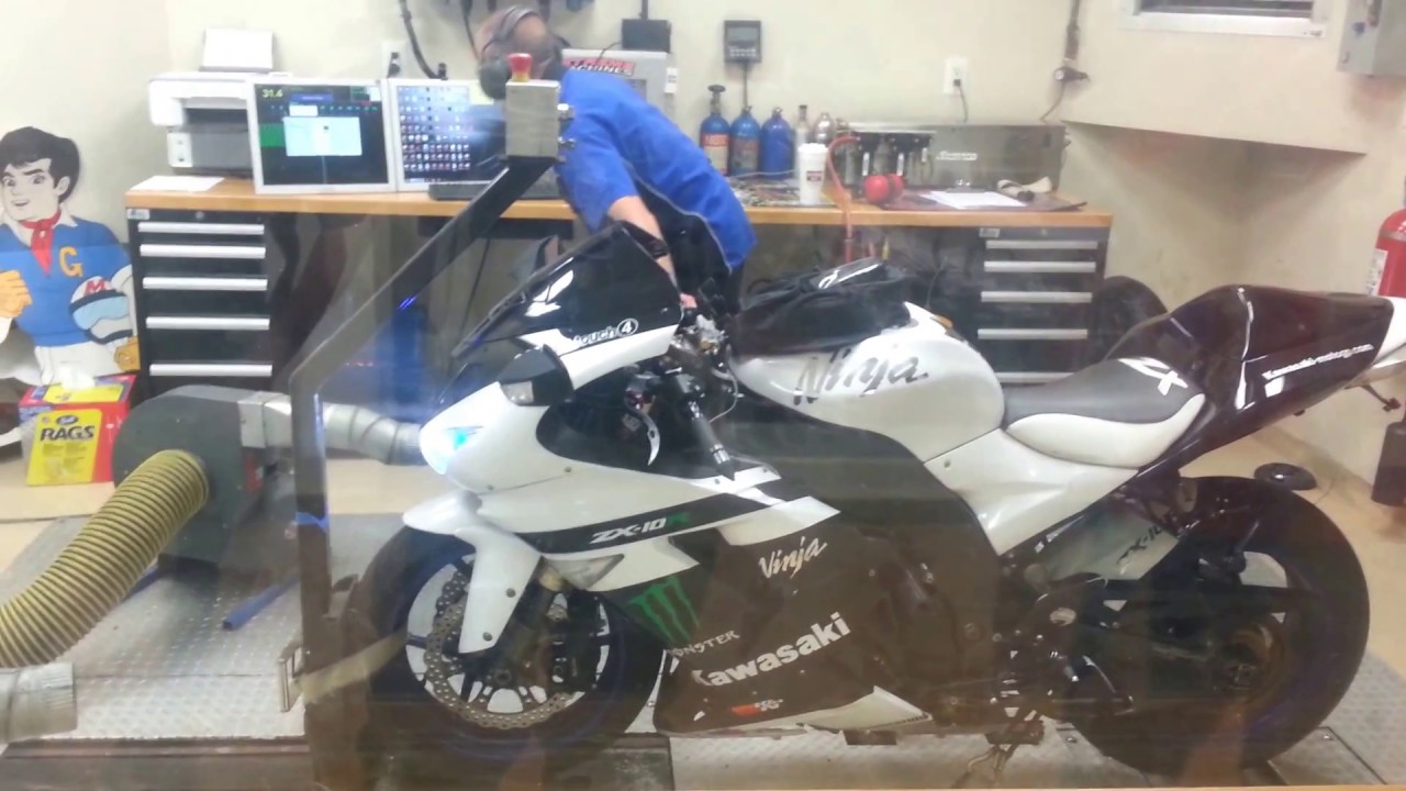dyno run first time lola zx10r 2006 kawasaki ninja @ www