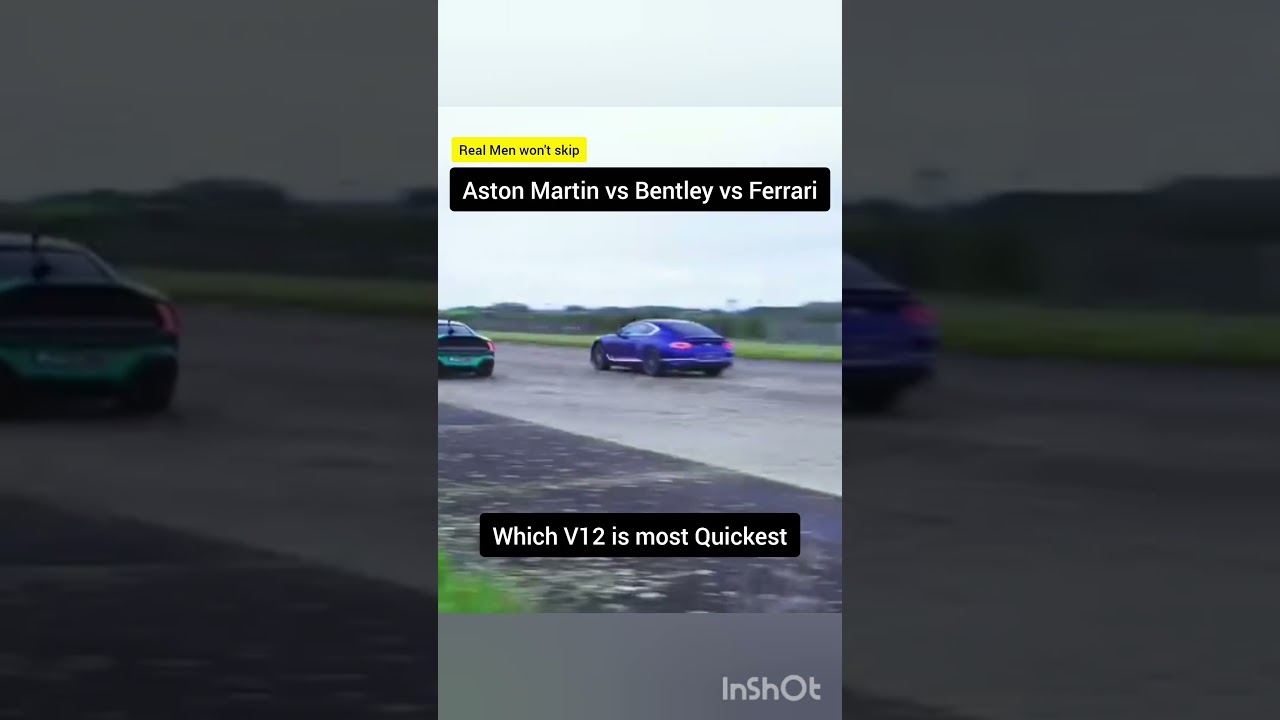 Aston Martin vs Bentley vs Ferrari drag race 