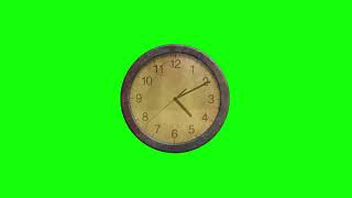 Green Screen clock fast reverse Full HD Free Download