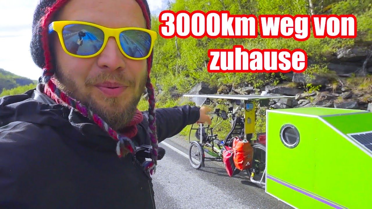 🥶Schaffen wir den Nordkap Tunnel? 5500km Fahrradwohnwagen Tour - Rene Kreher