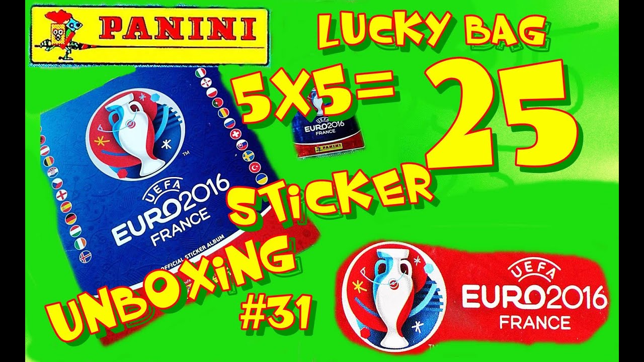 25 new PANINI UEFA EURO 2016 FRANCE OFFICIAL STICKER ALBUM EM Frankreich UNBOXING 5x5 Aufkleber #31