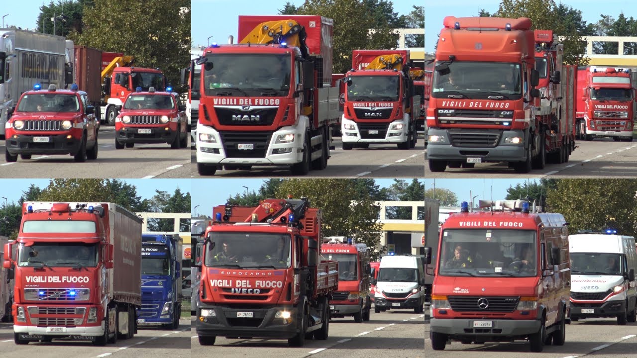 Colonna mobile Vigili del Fuoco Veneto + Trento per missione HCP in Repubblica Ceca