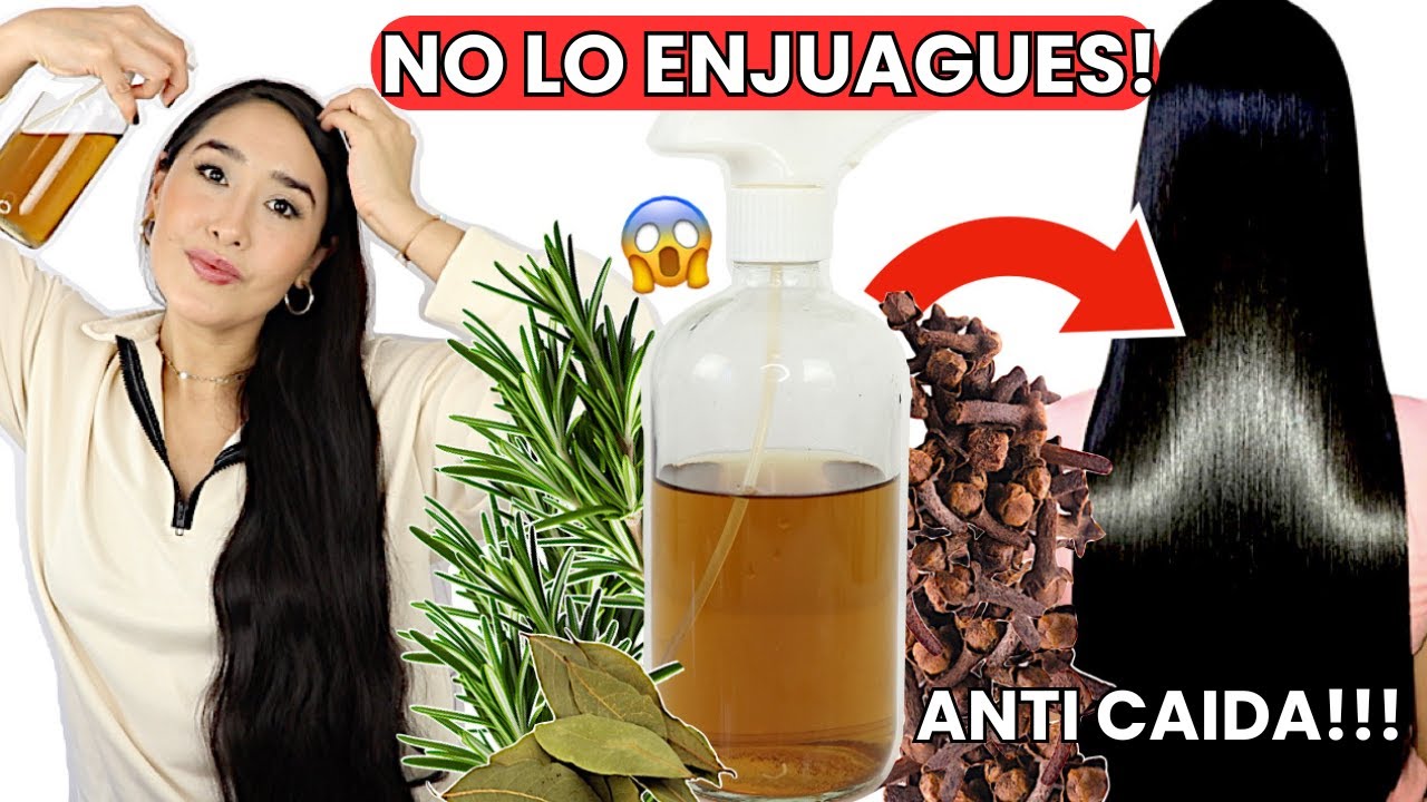 NO LO ENJUAGUES Y TU CABELLO NO DEJARA DE CRECER 😱 DETÉN LA CAÍDA DEL CABELLO Y CALVICIE✨❗️
