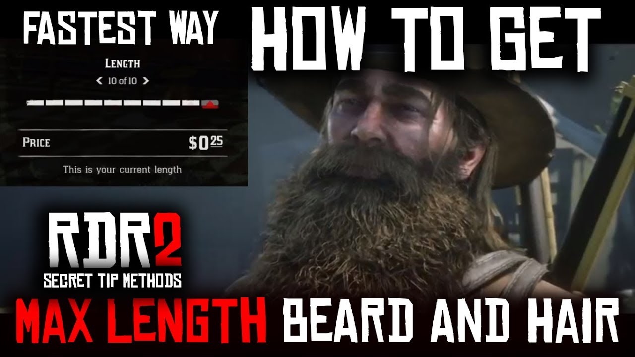 HOW TO GROW GET AND HAIR TO MAX LENGTH RED DEAD REDEMPTION 2 | FASTEST WAY GUIDE - YouTube