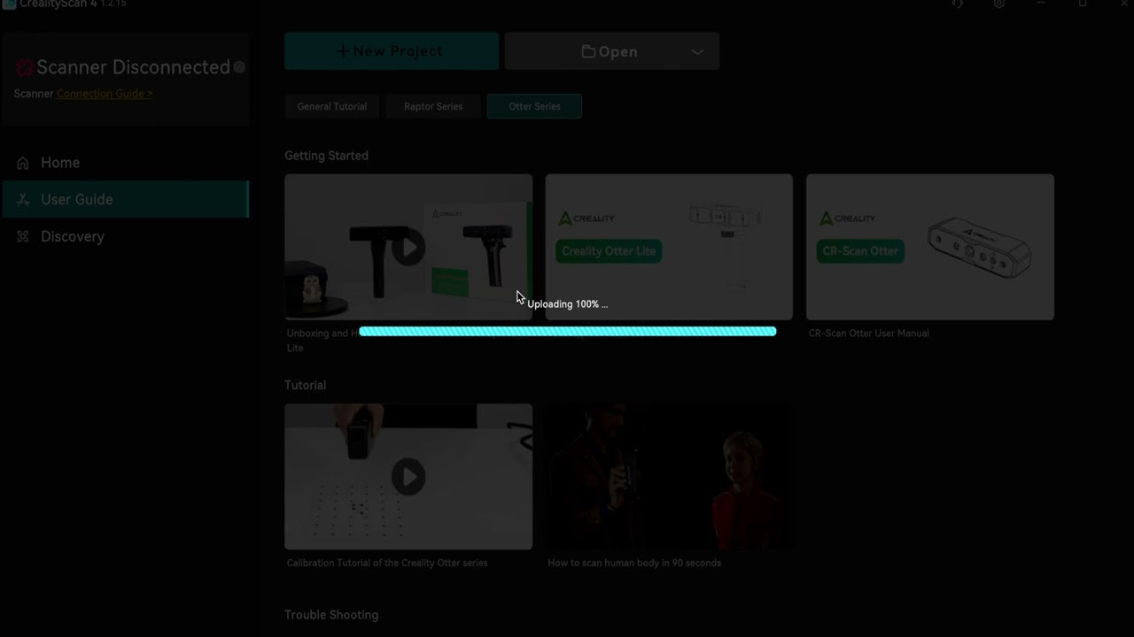 How to import a scan to Creality Scan 4.0 from the scan app